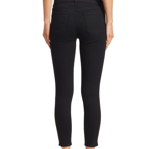 J BRAND 835 Capri Cropped Skinny Jeans Black Sz 28 - Picture 4 of 11